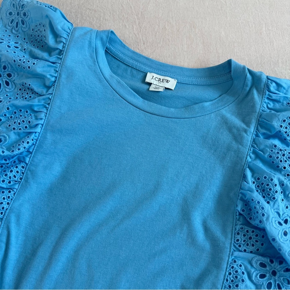 Perfect Blue Ruffle Sleeve Top - Picture 2 of 4